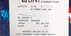 KPM ini menerima saldo dana bansos Rp1.000.000 masuk ke KKS (Sumber: Facebook/Bang Jall)