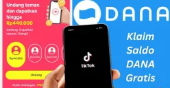 Undang teman untuk klaim saldo DANA Rp440.000 dari TikTok. (Sumber: Poskota/Faiz)