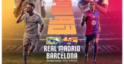 Link live streaming El Clasico: Real Madrid vs Barcelona kick off pukul 02.00 WIB. (Sumber: Instagram/@densdesign8)