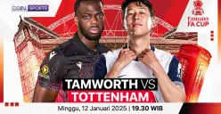 Link live streaming Tamworth vs Tottenham Hotspur. (Sumber: Vidio)