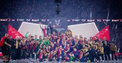 Barcelona mengalahkan Real Madrid dengan skor akhir 5-2 di laga final Piala Super Spanyol musim 2024-2025. (Sumber: X/ FCBarcelona)