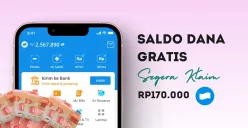 Klaim saldo DANA gratis Rp170 ribu ke dompet elektronik. (Sumber: Poskota/Della Amelia)