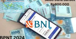 Saldo dana bansos Rp800.000 telah diterima NIK e-KTP atas nama Anda melalui Rekening BNI dari subsidi BPNT 2024. (Sumber: Poskota/Gabriel Omar Batistuta)