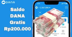 Klaim saldo DANA gratis hingga Rp200.000 ke dompet digital. (Sumber: Poskota/Syania Nurul Lita Baikuni)