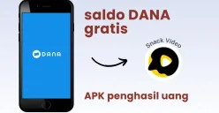 Klaim saldo DANA gratis dari aplikasi Snack Video. (Sumber: Poskota/Della Amelia)