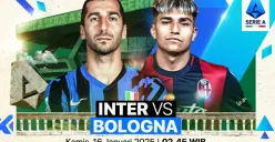 Cek jadwal lengkap pertandingan dan info live streaming resmi serta prediksi line up Inter vs Bologna (Sumber: Vidio.com)