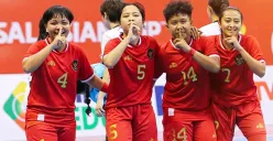 Timnas Futsal Putri Indonesia gulung Kirgistan di kualifikasi Piala Asia Futsal Putri 2025. (Sumber: Instagram @timnasfutsal)