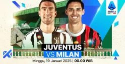 Info live streaming Juventus vs AC Milan di pekan 21 Serie A Liga Italia musim 2024-25. (Sumber: Vidio)