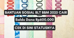 Cair saldo dana Rp600.000 dari bantuan sosial BLT BBM 2025 untuk Anda sebagai penerima yang terverfikasi. Cek di sini statusnya (Sumber: Poskota/Herdyan Anugrah Triguna)