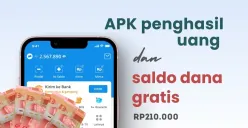 Klaim saldo DANA gratis Rp210.000 dari aplikasi penghasil uang. (Sumber: Poskota/Della Amelia)