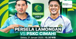 Streaming Persela Lamongan vs PSKC Cimahi dalam lanjutan 8 besar Liga 2 2024-25. (Foto: Vidio)