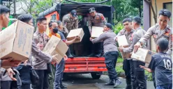 Tiga dapur umum didirikan Polres Metro Jakarta Pusat untuk para korban kebakaran di wilayah Kemayoran. (Sumber: Dok Humas Polres Metro Jakarta Pusat)