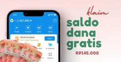 Klaim saldo DANA gratis Rp145.000 ke dompet elektronik. (Sumber: Poskota/Della Amelia)