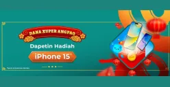 Klaim saldo DANA dan kumpulkan pointnya untuk mendapatkan iPhone 15 (Sumber: dana.id)