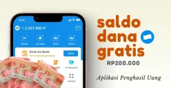 Klaim saldo dana Rp170.000 per jam dar aplikasi penghasil uang (Sumber: Poskota/Della Amelia)