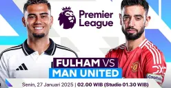 Link live streaming Fulham vs Manchester United. (Sumber: Vidio)