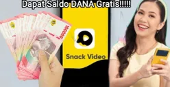 Ilustrasi dapat uang gratis dari aplikasi penghasil saldo DANA Snackk Video. (Sumber: Poskota/Kamila Sayara)