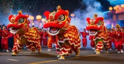 Meriahnya pertunjukan Barongsai dalam perayaan Tahun Baru Imlek 2025 di Yogyakarta. Saksikan atraksi spektakuler di berbagai lokasi! (Sumber: Pinterest)