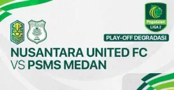 Link live streaming Nusantara United vs PSMS Medan. (Sumber: Vidio)