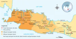 Peta Cakupan wilayah kerajaan Sunda (Sumber: Wilkipedia)