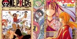 Manga One Piece dan Rurouni Kenshin. (Sumber: Ist.)