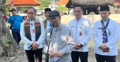 Gubernur Jakarta Pramono Anung menjelaskan alasan dibatalkannya uji coba CFN yang rencananya digelar bersamaan dengan Jakarta Festival Muharam 2025 pada Sabtu, 5 Juli 2025 malam. (Sumber: Poskota/M. Tegar Jihad)