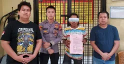 Tersangka AR sebelum dijebloskan ke dalam penjara Polresta Serang Kota. (Sumber: Satreskrim Polresta Serang Kota)