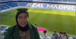 Viral momen Ratnawati Muchlis saat berada di markas Real Madrid. (Sumber: Instagram/@bapendaenrekang)
