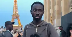Seorang penjual souvenir Menara Eiffel di Paris bernama Muktar fasih berbahasa Indonesia. (Sumber: TikTok/@rifani665)