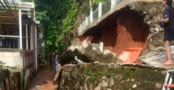 Kondisi TPT Kali Putih yang longsor di Kampung Kalisuren, Tajurhalang, Kabupaten Bogor, Selasa, 8 Juli 2025. (Sumber: BPBD Kabupaten Bogor)