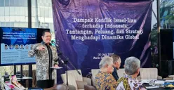 Wakil Ketua Umum Partai Golkar Bambang Soesatyo menggelar diskusi 'Dampak Konflik Israel-Iran Terhadap Indonesia: Tantangan, Peluang, dan Strategi Menghadapi Dinamika Global' di kawasan Senayan, Jakarta. (Sumber: Dok. Panitia)