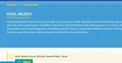 Berikut ini link dan cara cek hasil SPMB Jabar 2025. (Sumber: tangkapan layar)
