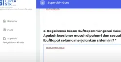 Panduan Lengkap: Solusi Mengatasi Salah Pilih Jenis Jabatan dan Reset Email Akun SI CIPTA GTK Survei Kinerja (Sumber: Screenshot/SI CIPTA)