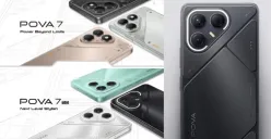 Perbandingan harga dan spesifikasi Tecno Pova 7 5G vs Pova 7 4G. (Sumber: tecno-mobile)