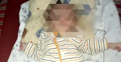 Bayi yang diduga alami gizi buruk di Kampung Pade, Kecamatan Cipeucang, Pandeglang. (Sumber: Dokumen Warga)