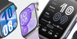 Ilustrasi perbandingan smartwatch Amazfit BIP 6 vs Huawei Watch Fit 4. (Sumber: Amazfit dan Huawei)