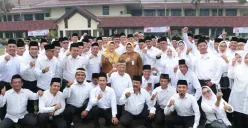 Wakil Bupati Tangerang Intan Nurul Hikmah memimpin langsung upacara Peringatan Harkop ke-78 Tingkat Kabupaten Tangerang yang digelar di Lapangan Raden Aria Yudhanegara Puspemkab Tangerang. (Sumber: Dok. Pemkab Tangerang)