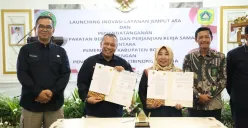 Pemkab Bogor bersama Pengadilan Agama Cibinong Kelas 1A meluncurkan inovasi layanan Jemput Asa. (Sumber: Pemkab Bogor)