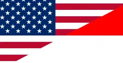 Ilustrasi bendera Amerika Serikat dan Indonesia. (Sumber: Istimewa)