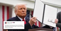 Donald Trump konfirmasi penerapan tarif 19 persen untuk impor dari Indonesia. (Sumber: X/@Investingcom)