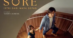 Ilustrasi lirik lagu OST film Sore: Istri dari Masa Depan. (Sumber: Instagram/ Yandy Laurens)