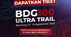 Melalui program Promo BDG 100 Ultra, bank bjb membuka kesempatan bagi masyarakat khususnya pecinta trail run. (Sumber: Dok. bank bjb)