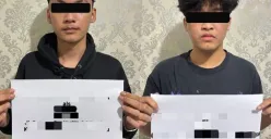Dua pelaku penjarahan warung kelentong ditangkap tim gabungan Polres Metro Jakarta Pusat. (Sumber: Polres Metro Jakarta Pusat)