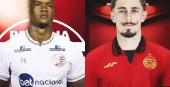 Potret dua pemain baru Persija, Alan Cardoso (kiri) dan Gustavo Franca Amadio (kanan) yang dikabarkan akan diumumkan saat launching tim dan jersey di Jakarta International Stadium (JIS). (Sumber: Instagram/@aseanred.)