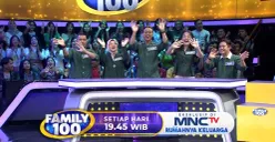 Acara kuis Family 100 MNCTV episode kali ini Keluarga Sudibyo menjawab pertanyaan cara kabur dari kencan buta (Sumber: Dok. MNCTV)