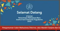 Resmi Dirilis! Ini Jam Pengumuman Hasil Seleksi Mandiri ISI Yogyakarta 2025 Tahap 2 (Sumber: Screenshot/pmb.isi.ac.id)
