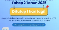 Ilustrasi batas akhir lapor diri PPG Guru Tertentu 2025. (Sumber: Kemendikdasmen)