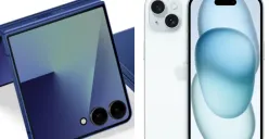 Ilustrasi perbandingan antara Samsung Galaxy Z Flip7 vs iPhone 15. (Sumber: iBox dan Samsung)