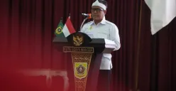 Sekda Kabupaten Bogor, Ajat Rochmat Jatnika dalam rakor Koperasi Merah Putih di Auditorium Setda, Cibinong, Selasa, 29 Juli 2025. (Sumber: Dok. Pemkab Bogor)