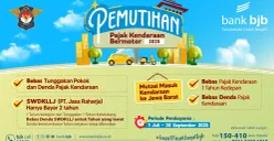 Program pemutihan Pajak Kendaraan Bermotor (PKB) kembali hadir bagi masyarakat Jawa Barat lewat bank bjb hanya dengan sentuhan jari (Sumber: Dok. bank bjb)